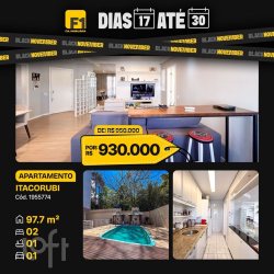 Apartamentos com 97m², 2 quartos, 1 garagem, no bairro Itacorubi em Florianópolis