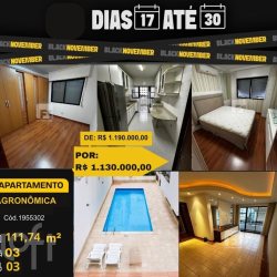 Apartamentos com 111m², 3 quartos, 1 suíte, 2 garagens, no bairro Agronômica em Florianópolis