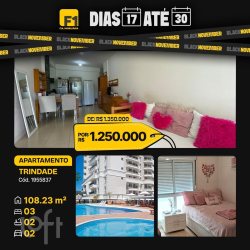 Apartamentos com 82m², 3 quartos, 1 suíte, 2 garagens, no bairro Trindade em Florianópolis