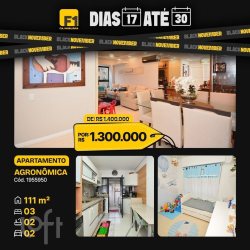 Apartamentos com 111m², 3 quartos, 1 suíte, 2 garagens, no bairro Agronômica em Florianópolis