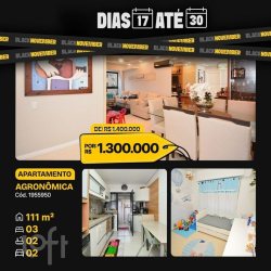 Apartamentos com 111m², 3 quartos, 1 suíte, 2 garagens, no bairro Agronômica em Florianópolis